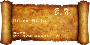 Bitner Nilla névjegykártya